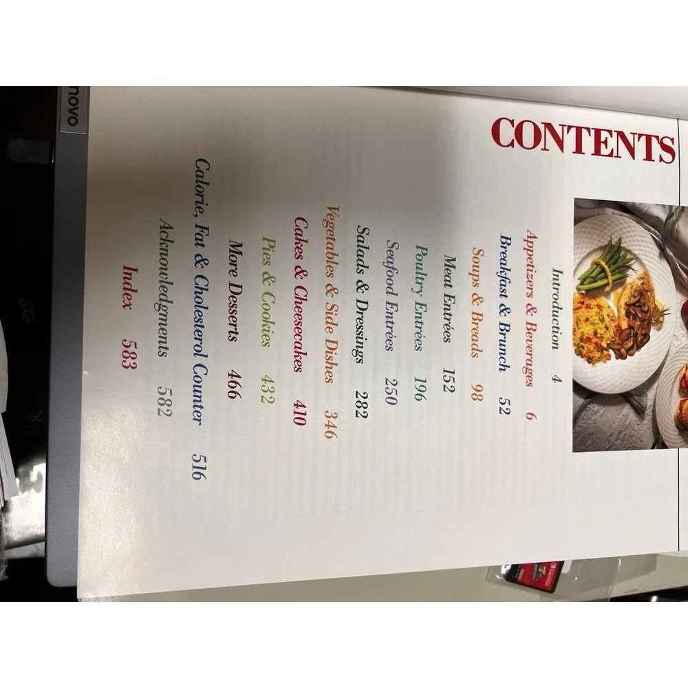 Light Cooking Cookbook Low Fat Low Calorie Low Cholesterol Hardcover‎ Book